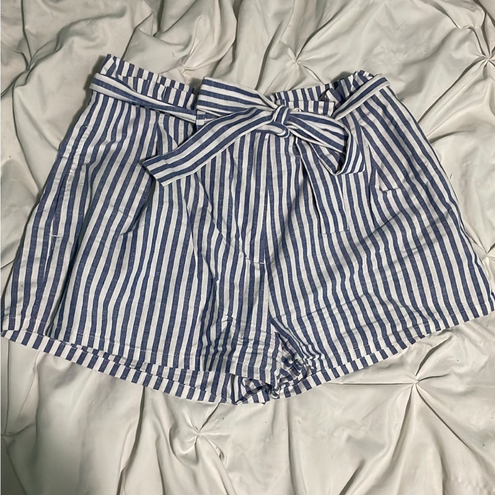 Blue and white shorts